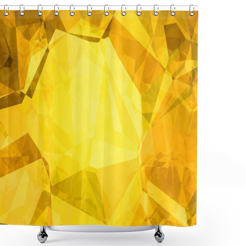 Personality  Gold Rush. Abstract Background. 4. Golden Crumpled Paper. Shower Curtains