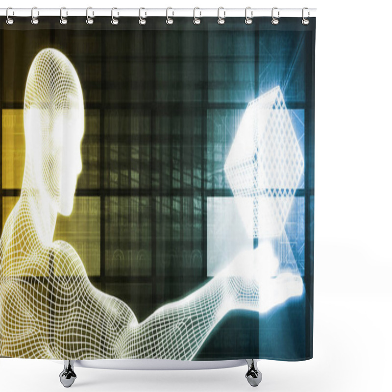 Personality  Business Analytics Concept Art Shower Curtains