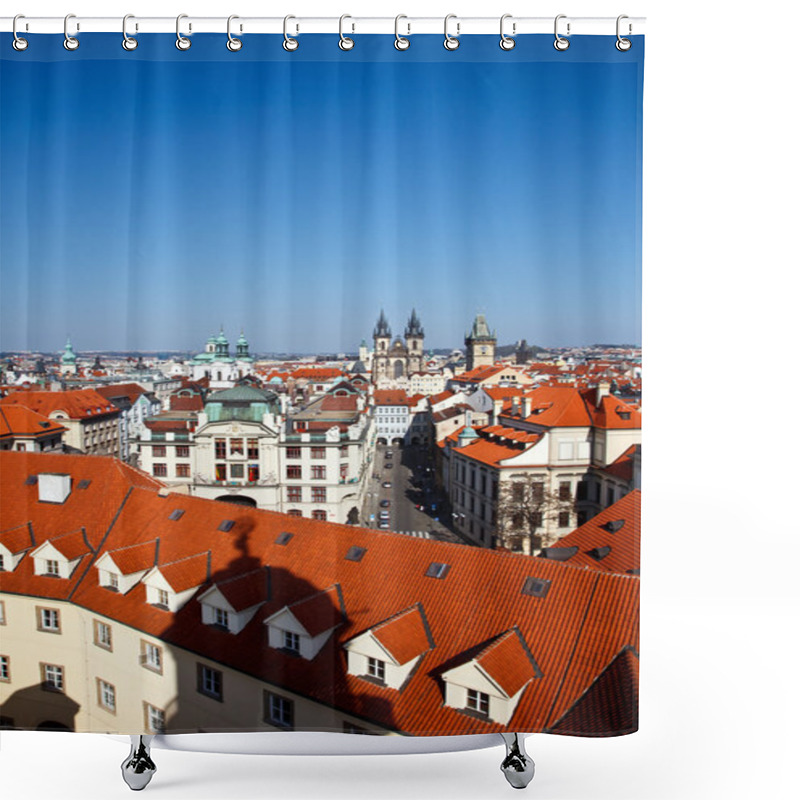 Personality  Red Roofs Of Old Town, Prague Shower Curtains