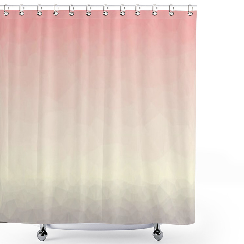 Personality  Orange Gradient And Geometric Background With Mosaic Design Shower Curtains