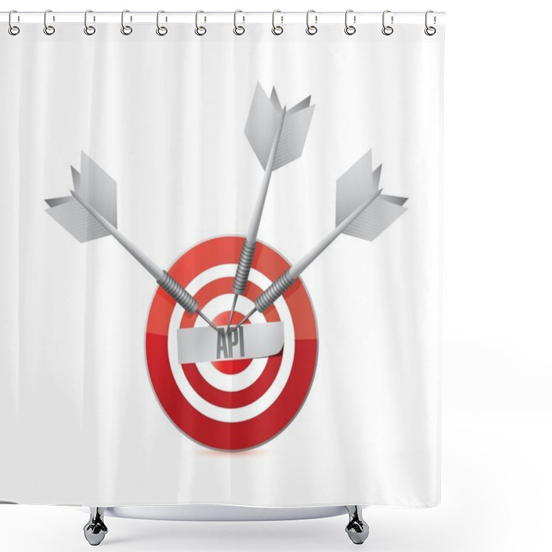 Personality  Api Target Sign Concept Illustration Design Shower Curtains