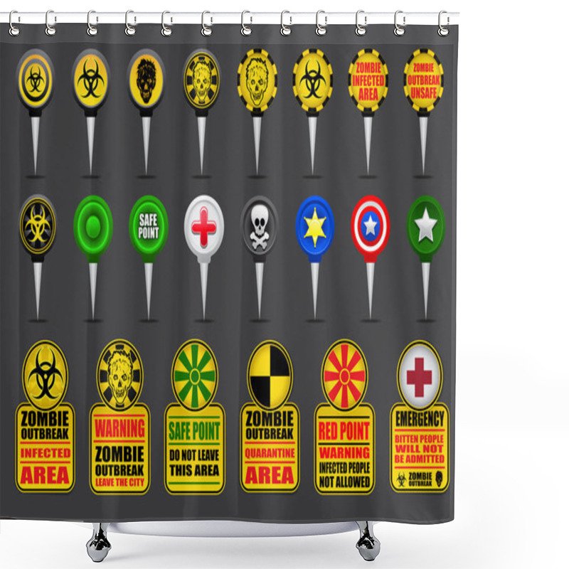 Personality  Zombie Apocalypse Shower Curtains