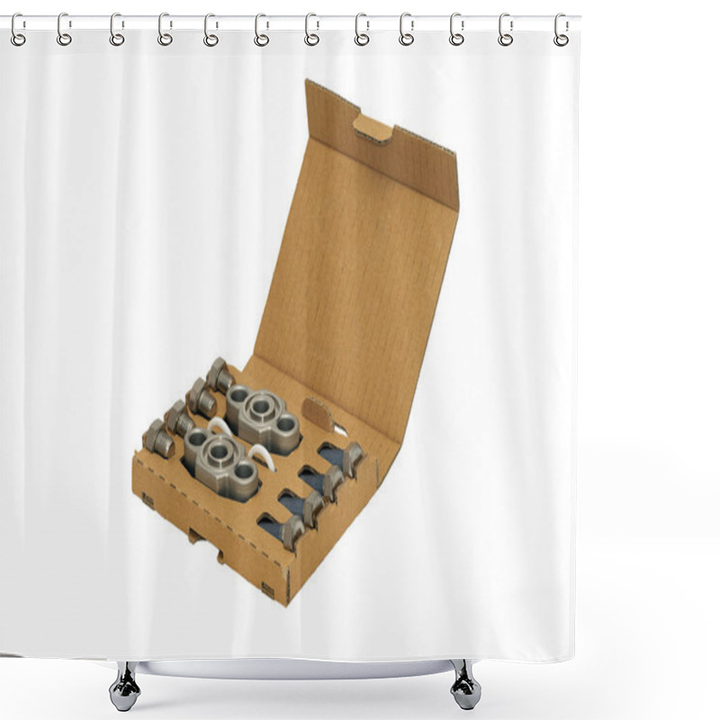 Personality  Cardboard Packaging With The Details. Shower Curtains