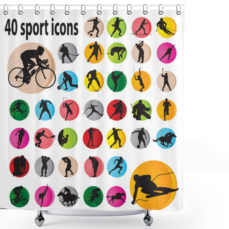 Personality  Sport Icons Shower Curtains