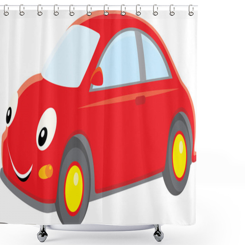 Personality  Happy Red Compact Car Shower Curtains