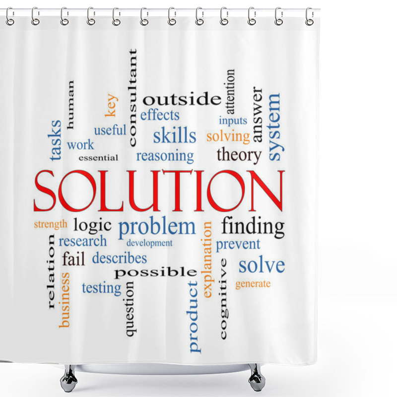 Personality  Solution Word Cloud Concept Shower Curtains