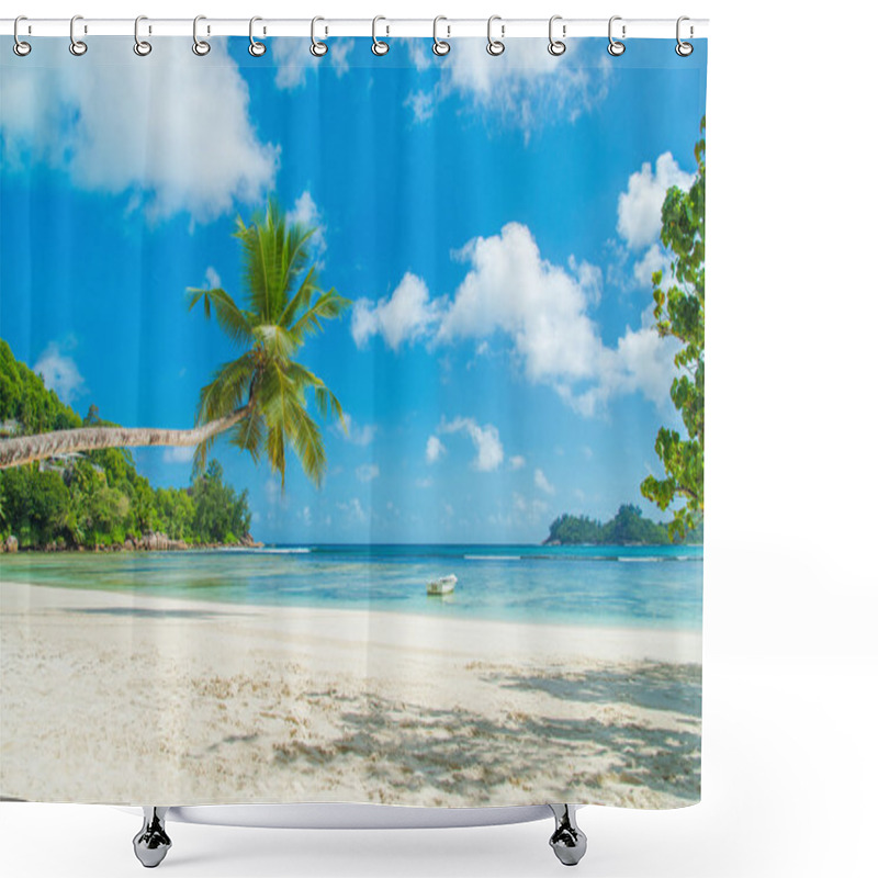 Personality  Tropical Beach Baie Lazare, Seychelles Shower Curtains