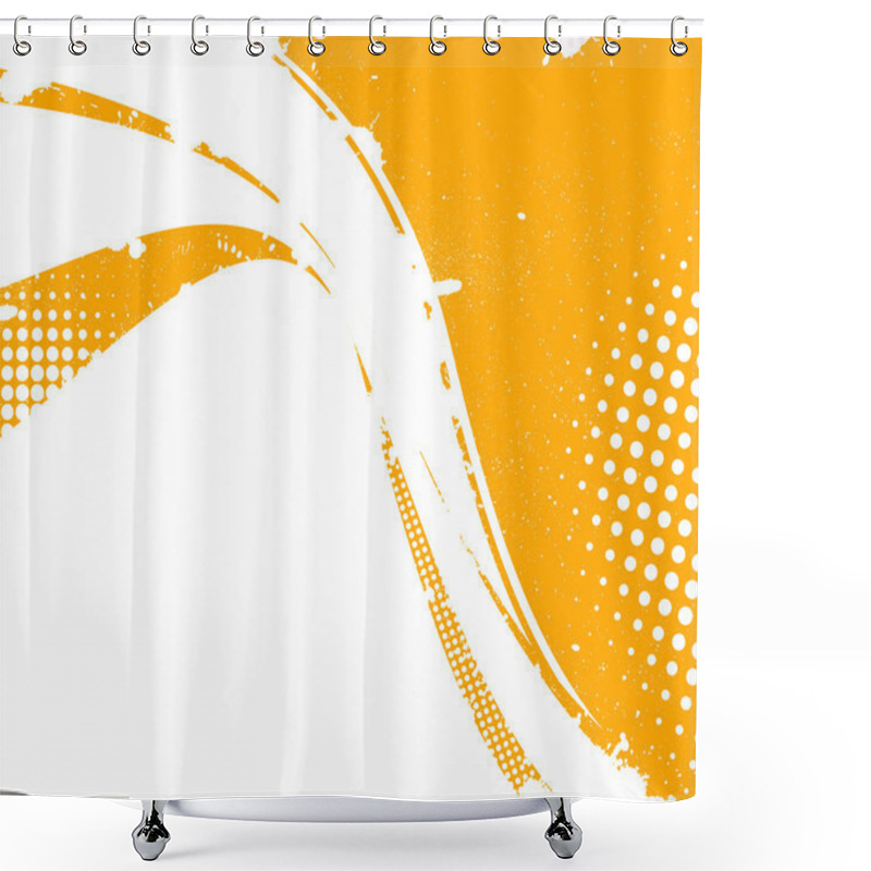 Personality  Yellow Grunge Background Shower Curtains