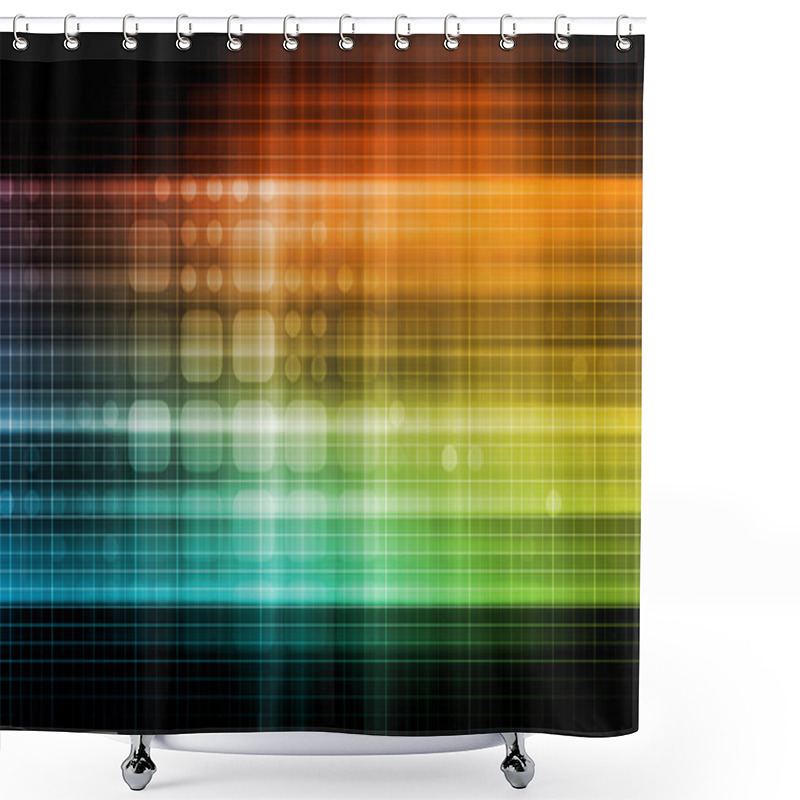 Personality  Technology Network Shower Curtains