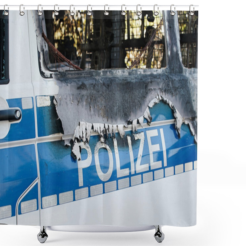 Personality  Arson Attack In Magdeburg Shower Curtains