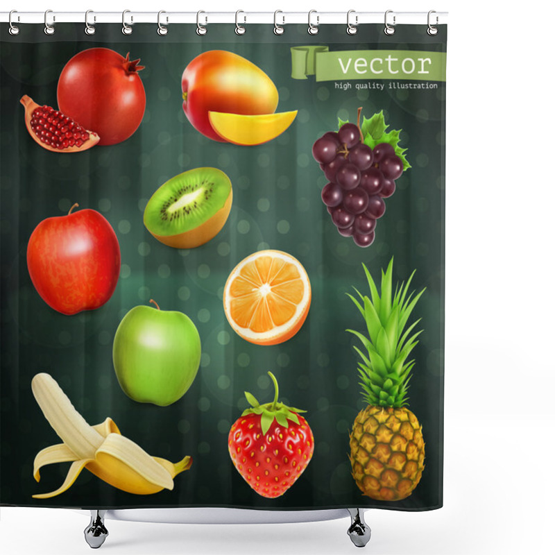 Personality  Fruits Vector Illustrations Shower Curtains