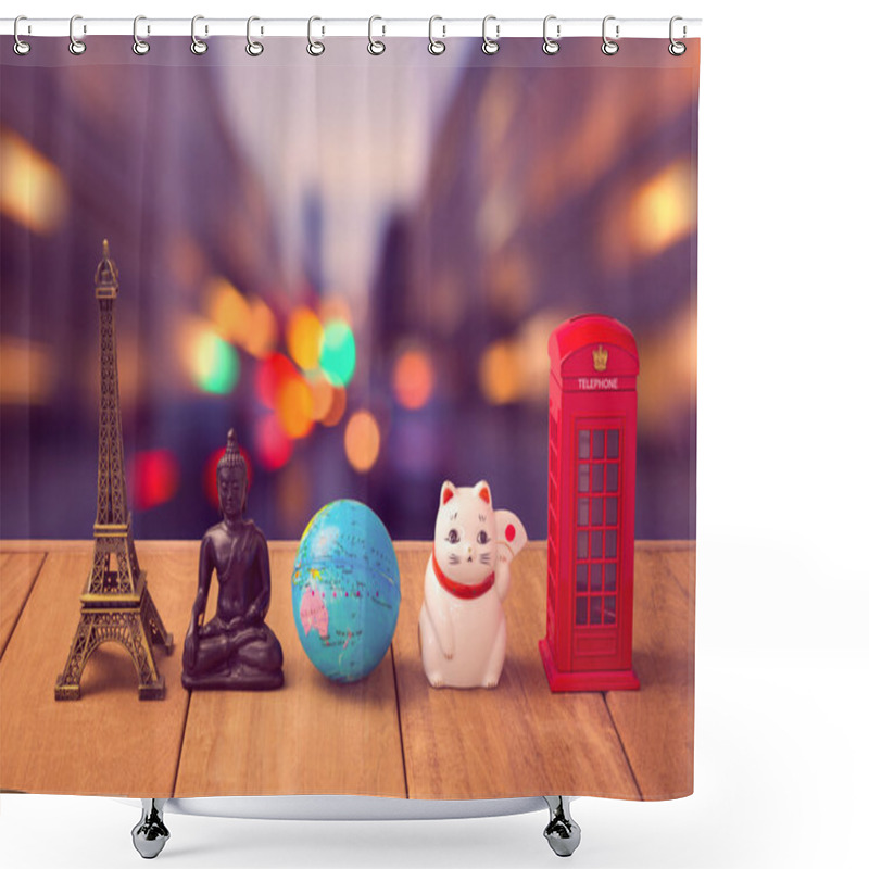 Personality  Souvenirs From Around The World Shower Curtains