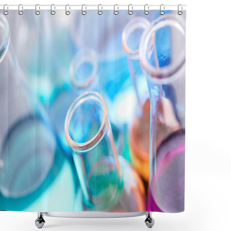 Personality  Flasks With Liquids Shower Curtains