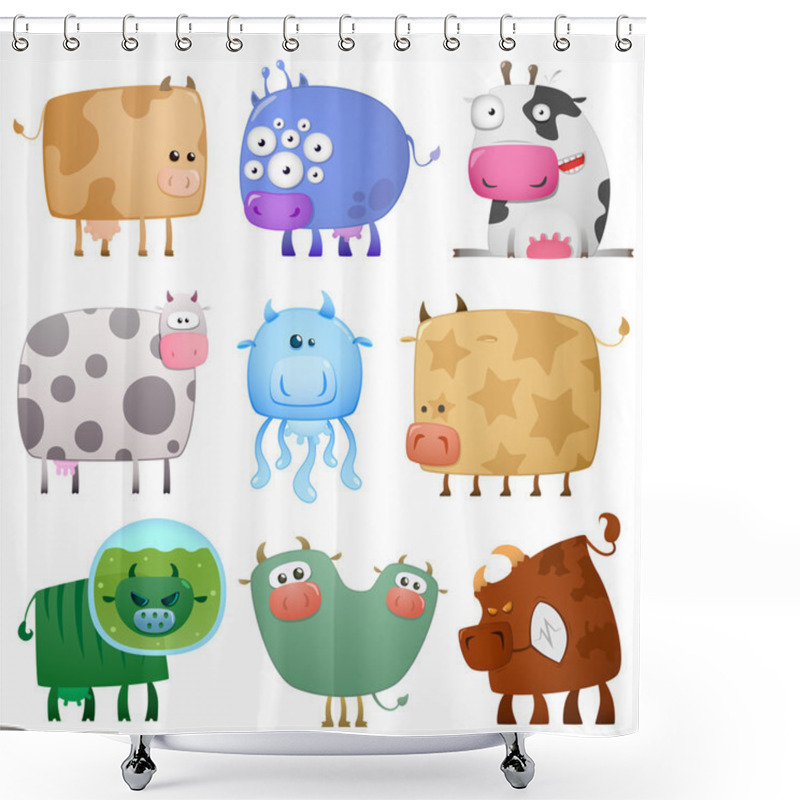 Personality  Funny Cows Shower Curtains