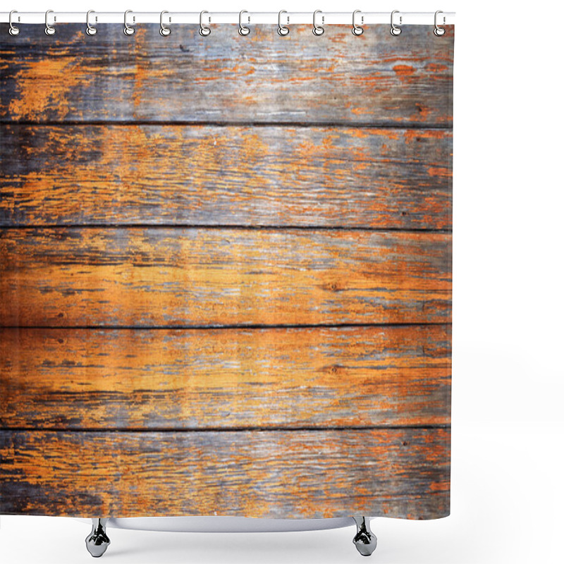 Personality  Old Weathered Wooden Planks Shower Curtains