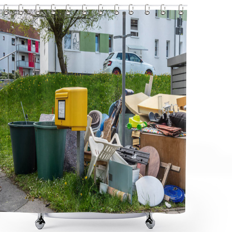 Personality  Bulky Waste Collection In The City Shower Curtains