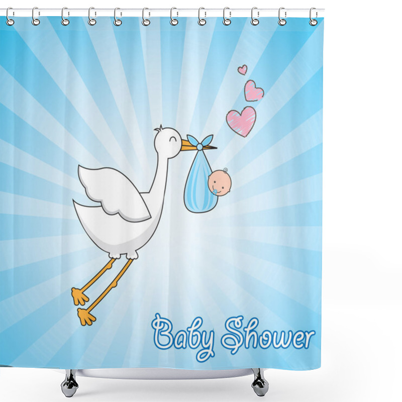 Personality  Beautiful Stork Shower Curtains