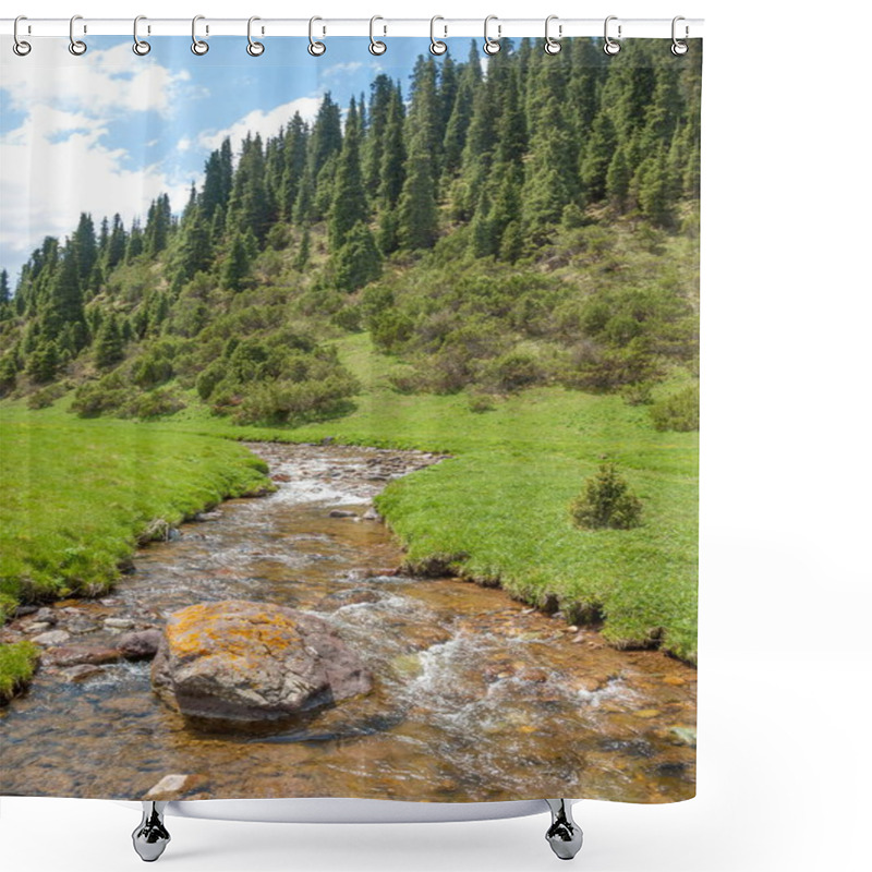 Personality  Mountain, Mount, Hill. Kazakhstan. Tien Shan. Assy Plateau Shower Curtains