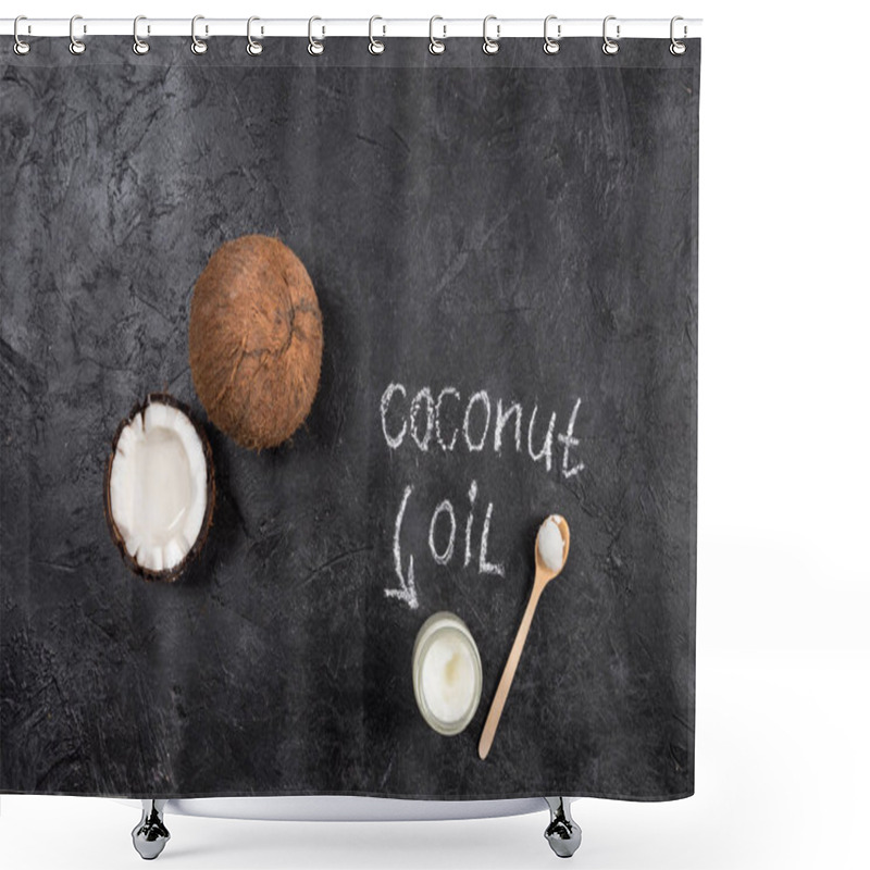 Personality  Coconut Oil And Nut  Shower Curtains