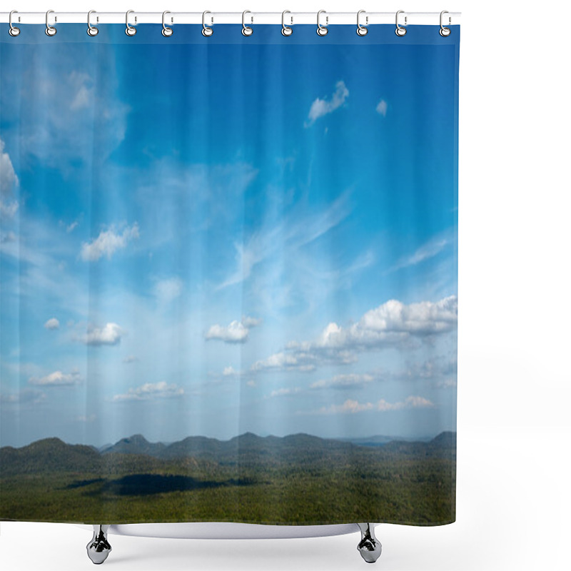 Personality  Sky Above Small Mountains Shower Curtains