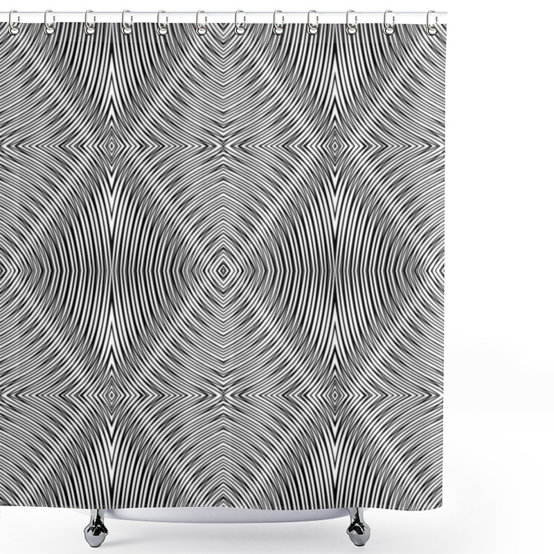 Personality  Seamless Geometric Rhombuses Pattern. Shower Curtains