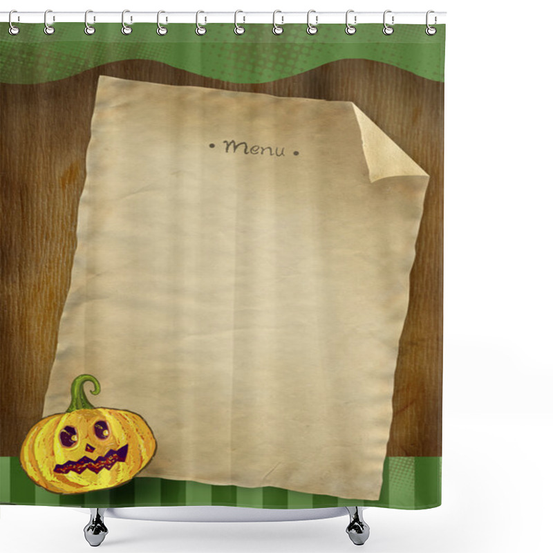 Personality  Halloween Party Menu Shower Curtains