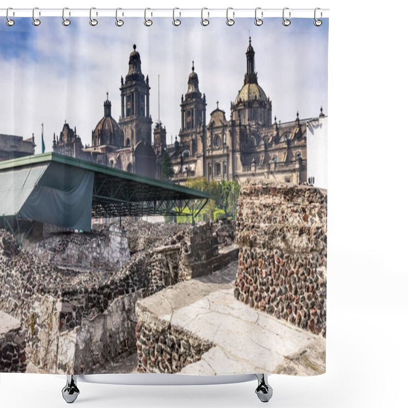 Personality  Metropolitan Cathedral Templo Mayor Zocalo Mexico City Mexico Shower Curtains