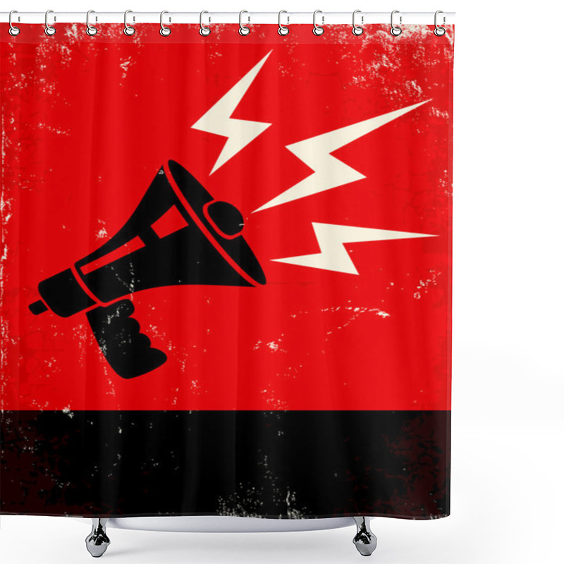 Personality  Megaphone Shower Curtains