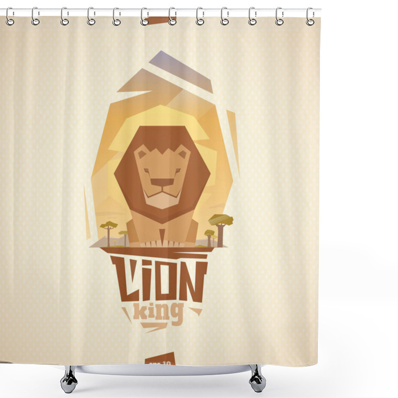 Personality  Cartoon Lion King Shower Curtains