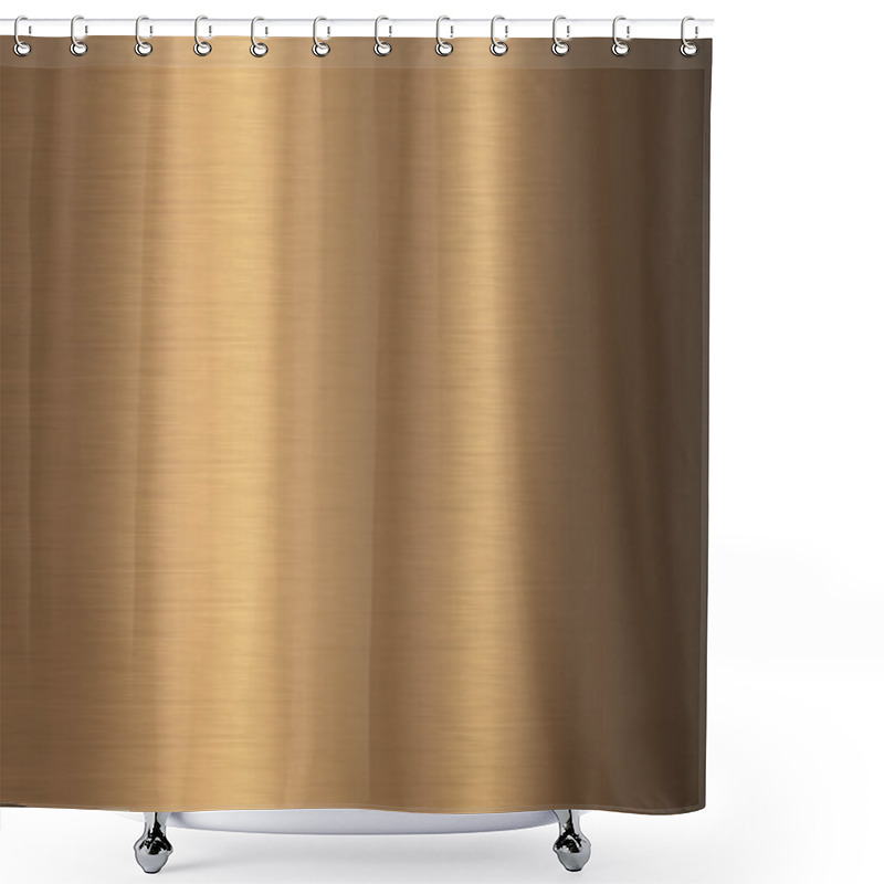 Personality  Metal Background.Bronze. Shower Curtains