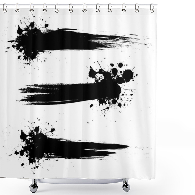 Personality  Grunge Lines Banner Shower Curtains