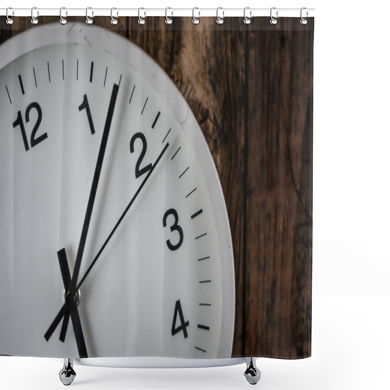 Personality  Image Of Simple Wall Clock Shower Curtains