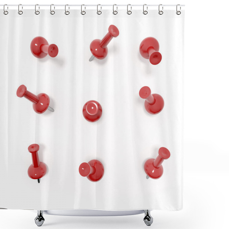 Personality  Thumbtacks From Different Angles Shower Curtains