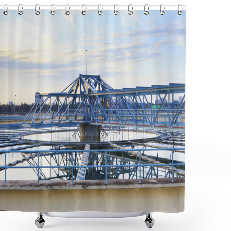 Personality  Big Tank Of Water Supply In Metropolitan Water Work Industry Plant Site Shower Curtains