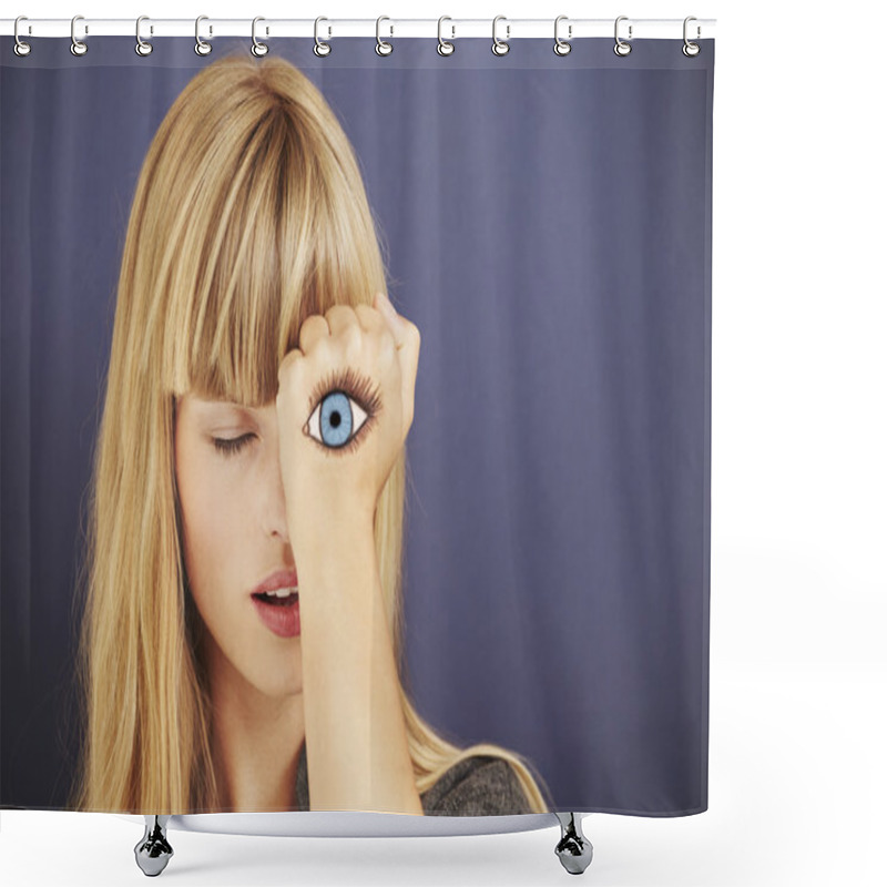 Personality  Gorgeous Blond Woman Shower Curtains