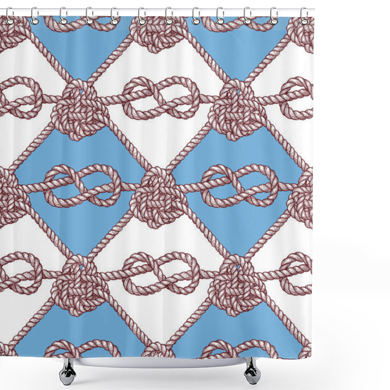 Personality  Engraved Pattern With Ropes Shower Curtains