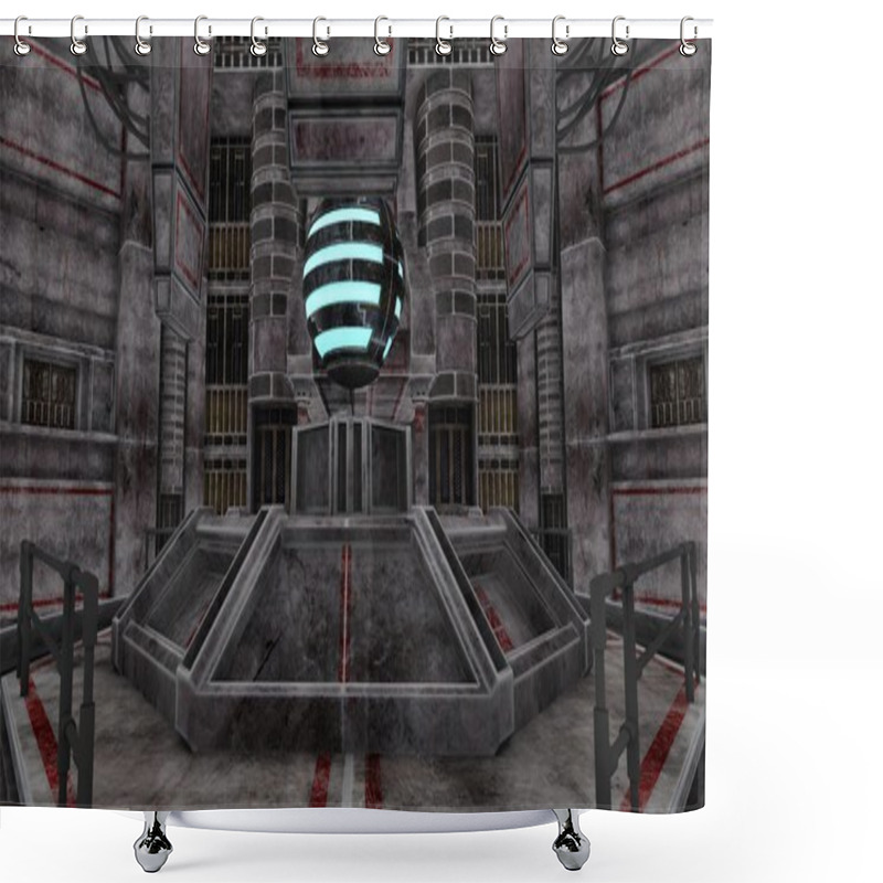 Personality  3D CG Rendering Of Space Station Shower Curtains