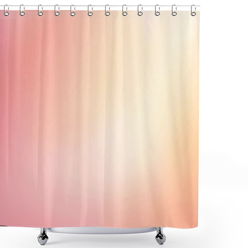 Personality  Soft Pink And Peach Gradient Minimalist Background Shower Curtains