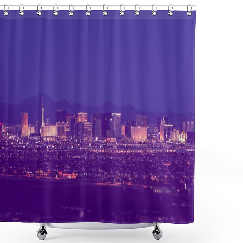 Personality  Las Vegas Cityscape At Night Shower Curtains