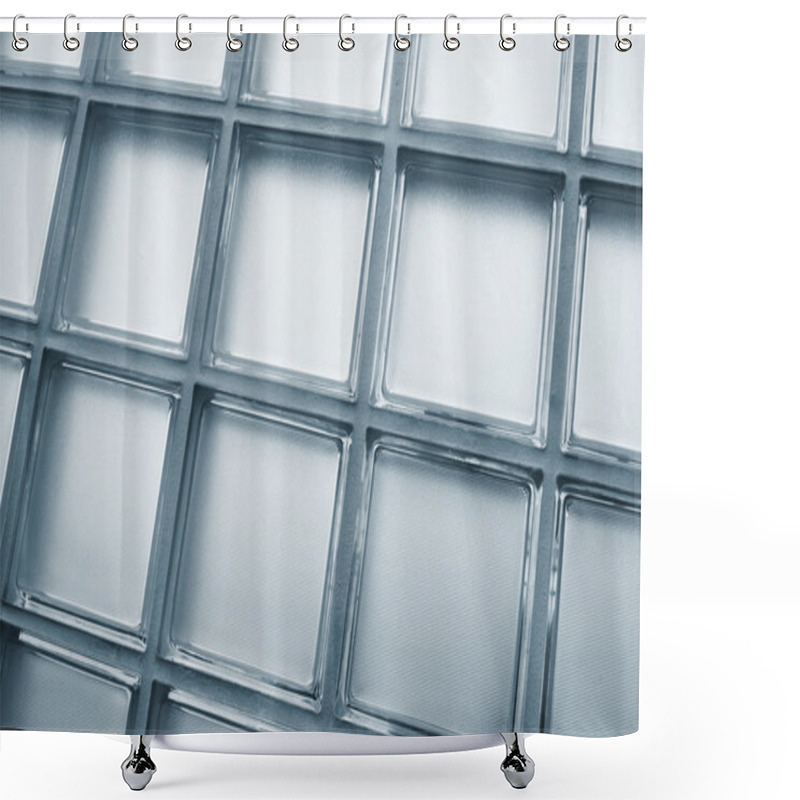 Personality  Glass Tiled Wall Shower Curtains