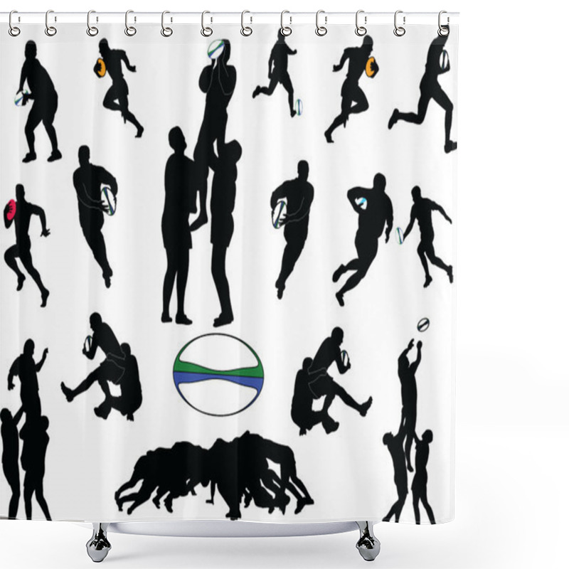 Personality  Rugby Collection - Vector Shower Curtains