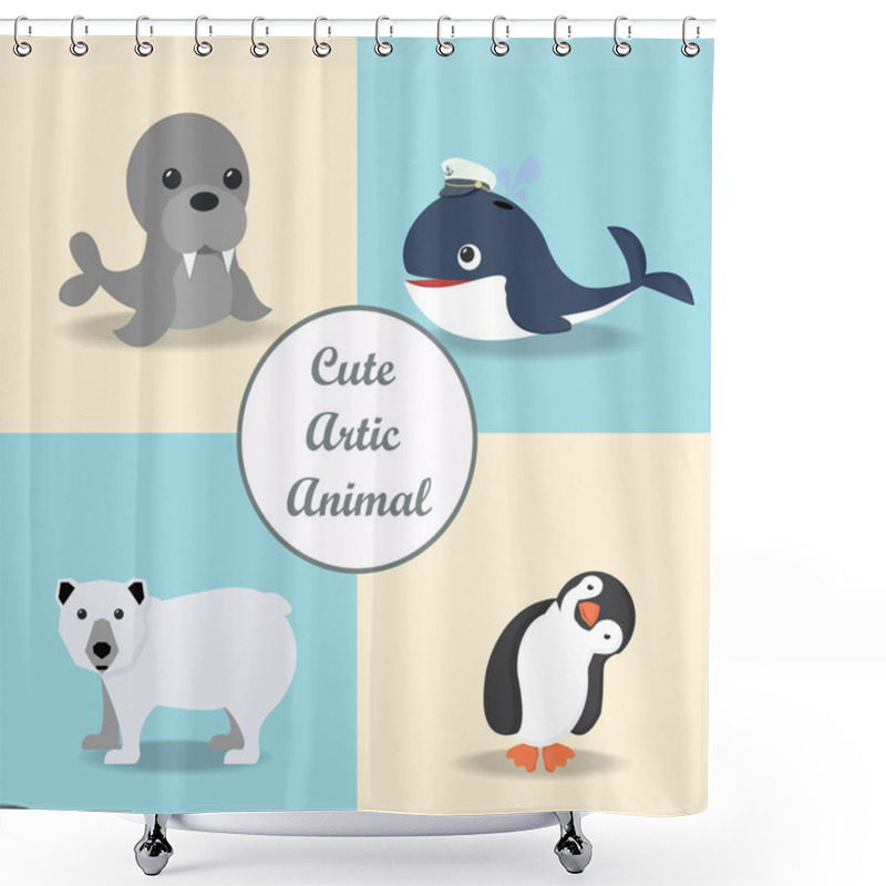 Personality  Cute Artic Animal Shower Curtains