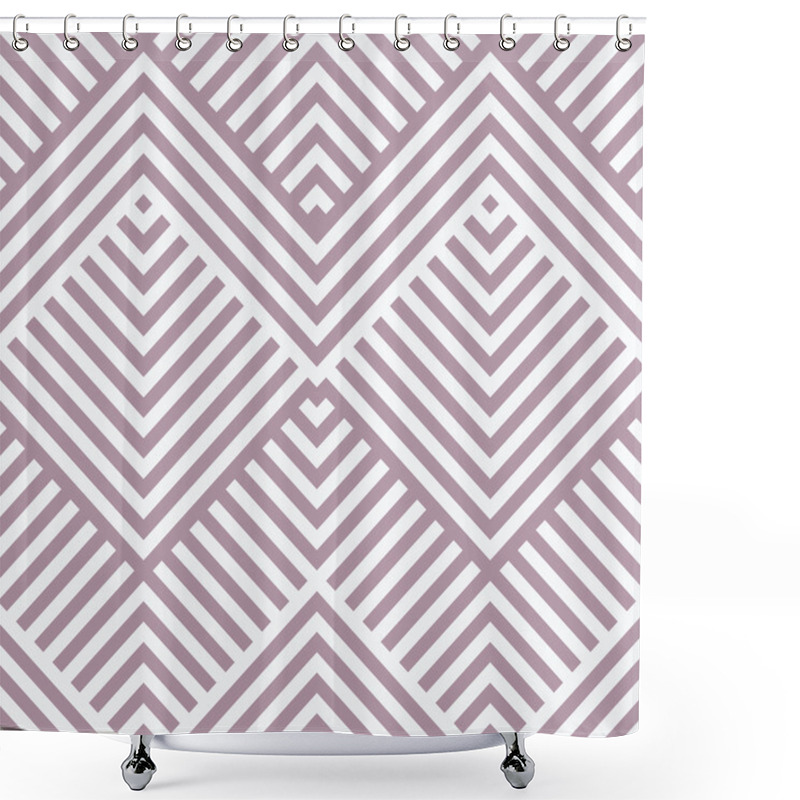 Personality  Abstract Stripped Geometric Background. Vector Illustration Shower Curtains