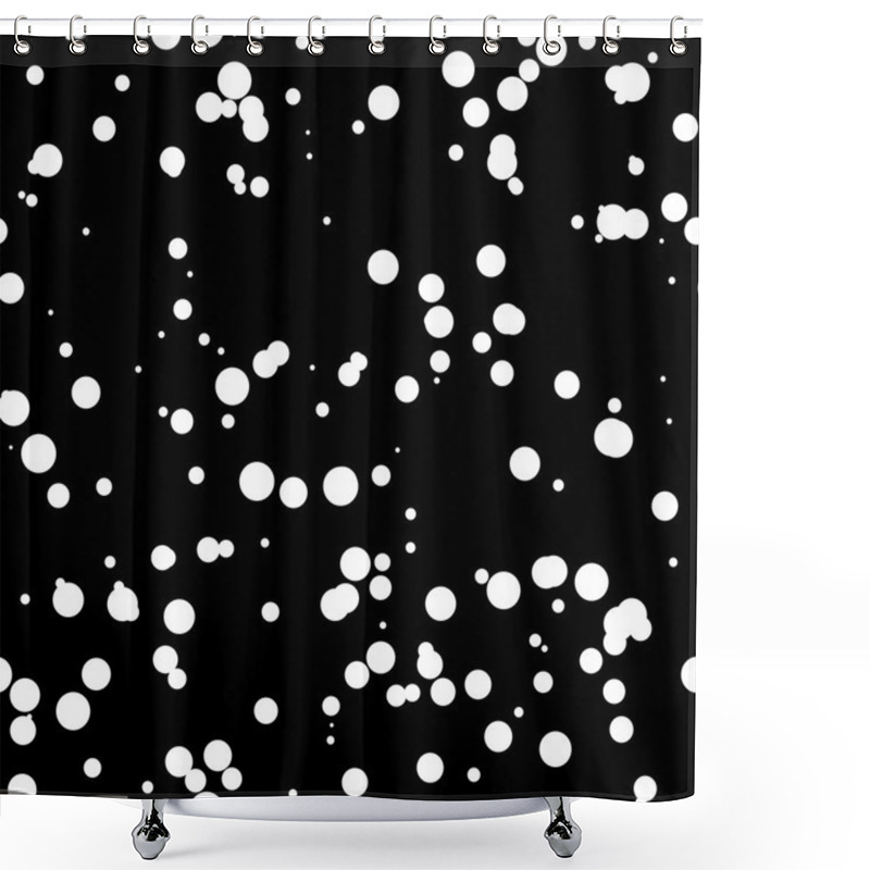 Personality  Black Abstract Background With Circles Shower Curtains