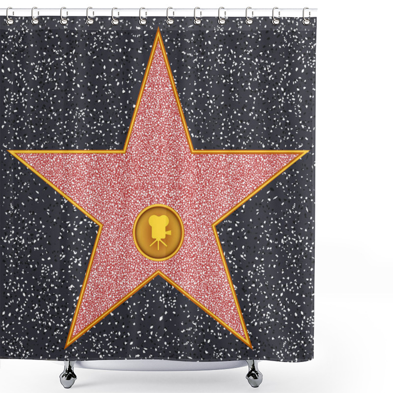 Personality  Star Classic Film Camera (Hollywood Walk Of Fame) Shower Curtains