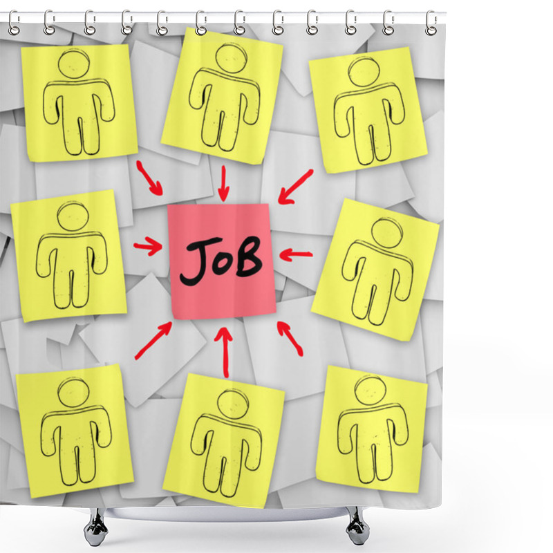 Personality  Many Unemployed Candidates Compete For One Job Shower Curtains