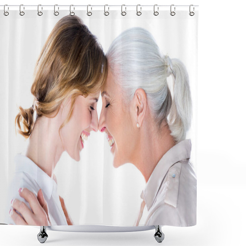 Personality  Touching Foreheads Shower Curtains