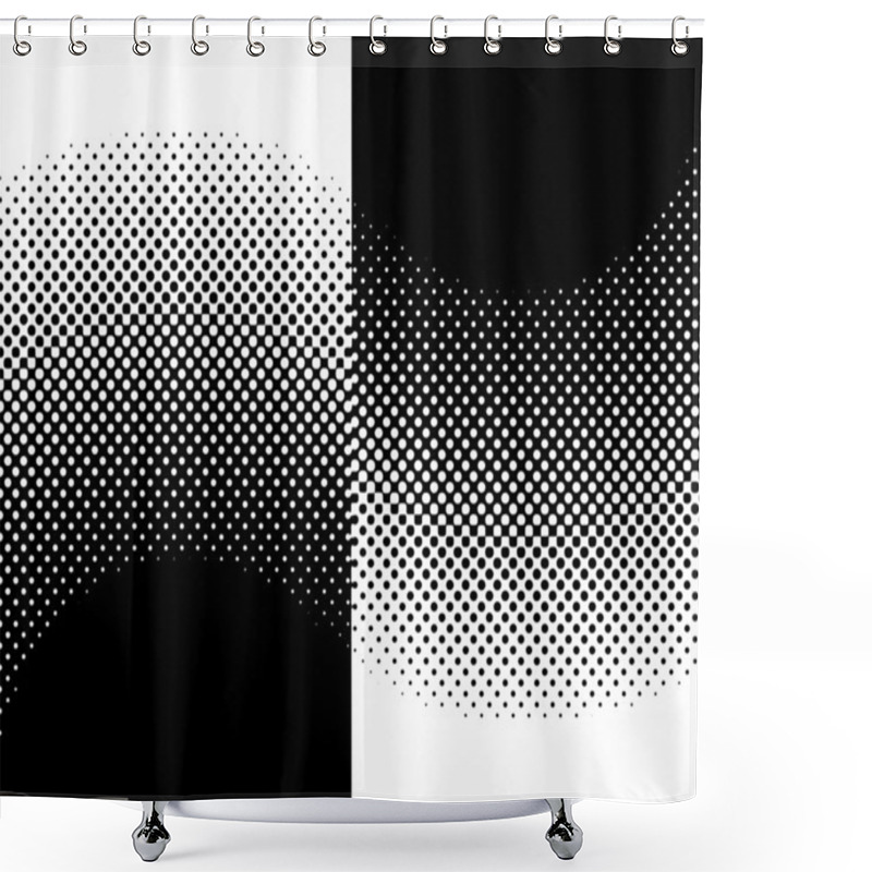 Personality  Abstract Halftone Deisgn Shower Curtains