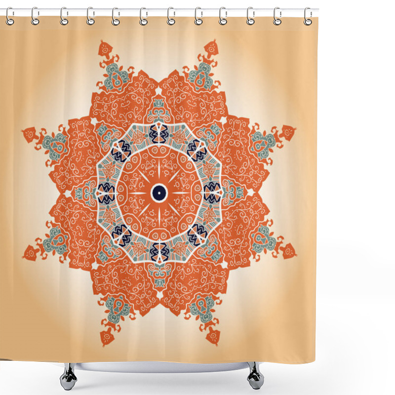 Personality  Oriental Mandala Motif Shower Curtains