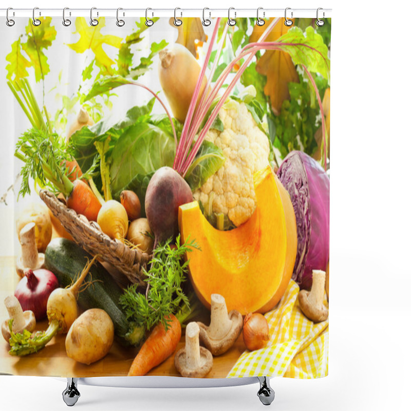 Personality  Autumnal Vegetables Shower Curtains